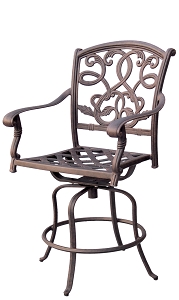 Cast Aluminum Swivel Counter Stool