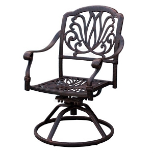Cast Aluminum Swivel Rocker Arm Chair