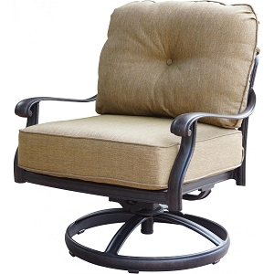 Cast Aluminum Swivel Rocker Club Chair